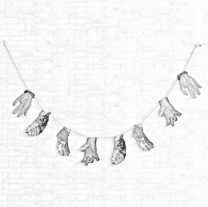 Halloween horror blood knife flag