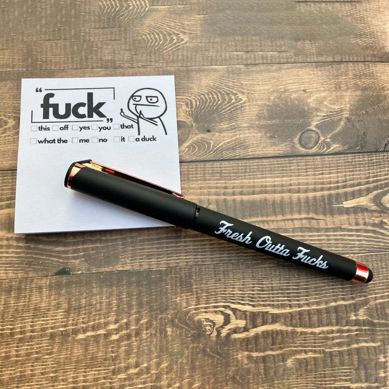 💝 Fresh Outta Fucks Pad and Pen