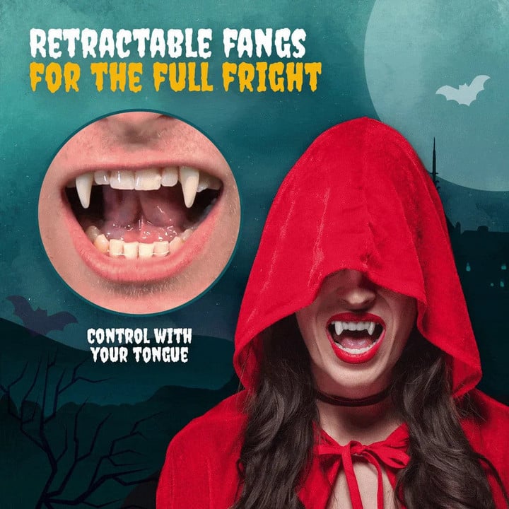 🧛‍♂️Early Halloween 50% OFF - Retractable Halloween Vampire Fangs🧛‍♂️