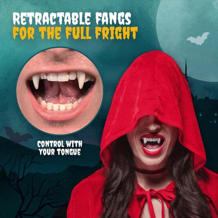 🧛‍♂️Early Halloween 50% OFF - Retractable Halloween Vampire Fangs🧛‍♂️
