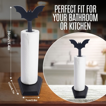 Bat Paper Towel Holder, Halloween Decor For Kitchen And Bathroom