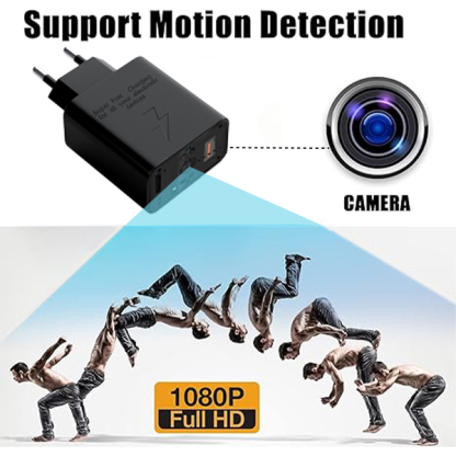 Charger Camera HD 1080P Nanny Cam Wall Outlet, Motion Detection
