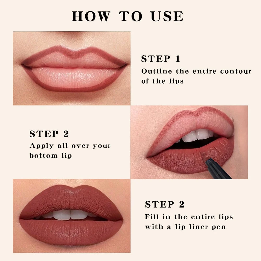 🎁TikTok Last Day Sale - 70% OFF🔥Longwear Liquid Lip Liner✨Buy 1 Get 1 (2 Pcs)🎉