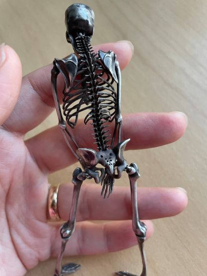 Handmade 925 Sterling Silver Full Body Skeleton Pendant
