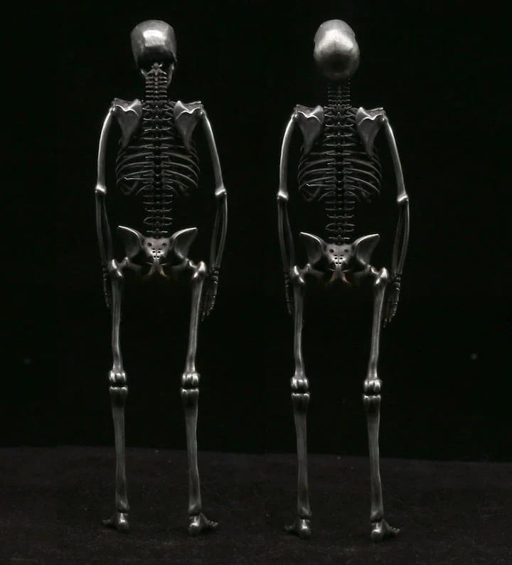 Handmade 925 Sterling Silver Full Body Skeleton Pendant