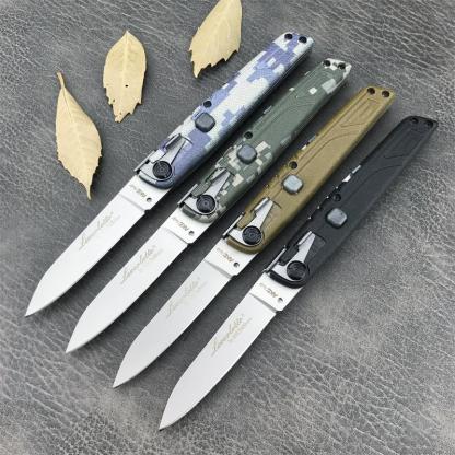 🔪Colt II Plunge Lock Folder 440C Steel Blade G10 Composite Grip Hiking Bushcraft EDC Utility Blade