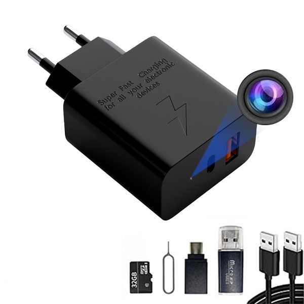 Charger Camera HD 1080P Nanny Cam Wall Outlet, Motion Detection