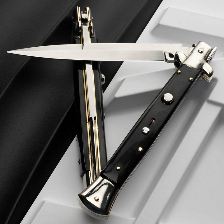 (🔥Last Day Promotion - 50%OFF) Handmade Old School Italian Stiletto Pocket Knife - Buy 2 Free Shipping