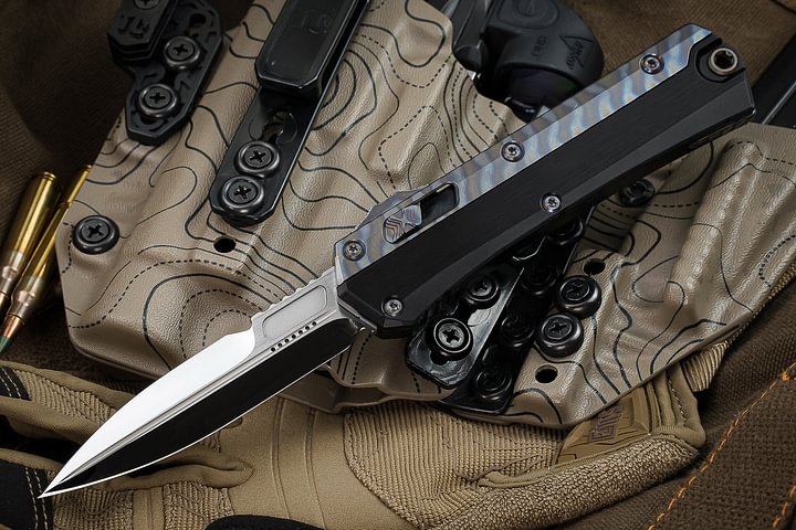 🔥Last Day Sale-Glykon OTF Automatic Knife Black Al + Ti (3.75