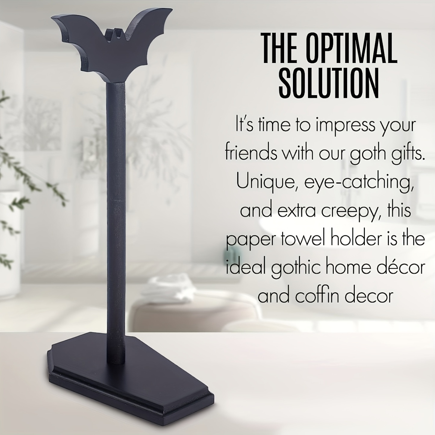 Bat Paper Towel Holder, Halloween Decor For Kitchen And Bathroom