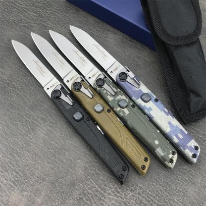 🔪Colt II Plunge Lock Folder 440C Steel Blade G10 Composite Grip Hiking Bushcraft EDC Utility Blade