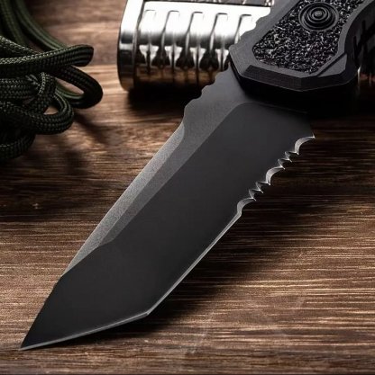 🔥Last Day Promotion- SAVE 70%🎄Ks AUTO LAUNCH 16 AUTOMATIC KNIFE, BLACK TANTO COMBO BLADE