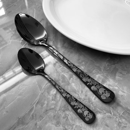 20/30pcs Gothic Design Cutlery Service For 4/6, Premium Stainless Steel Flatware