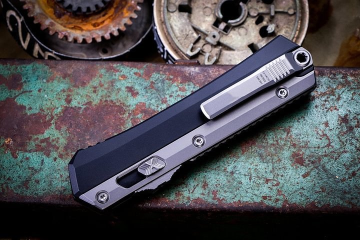 🔥Last Day Sale-Glykon OTF Automatic Knife Black Al + Ti (3.75
