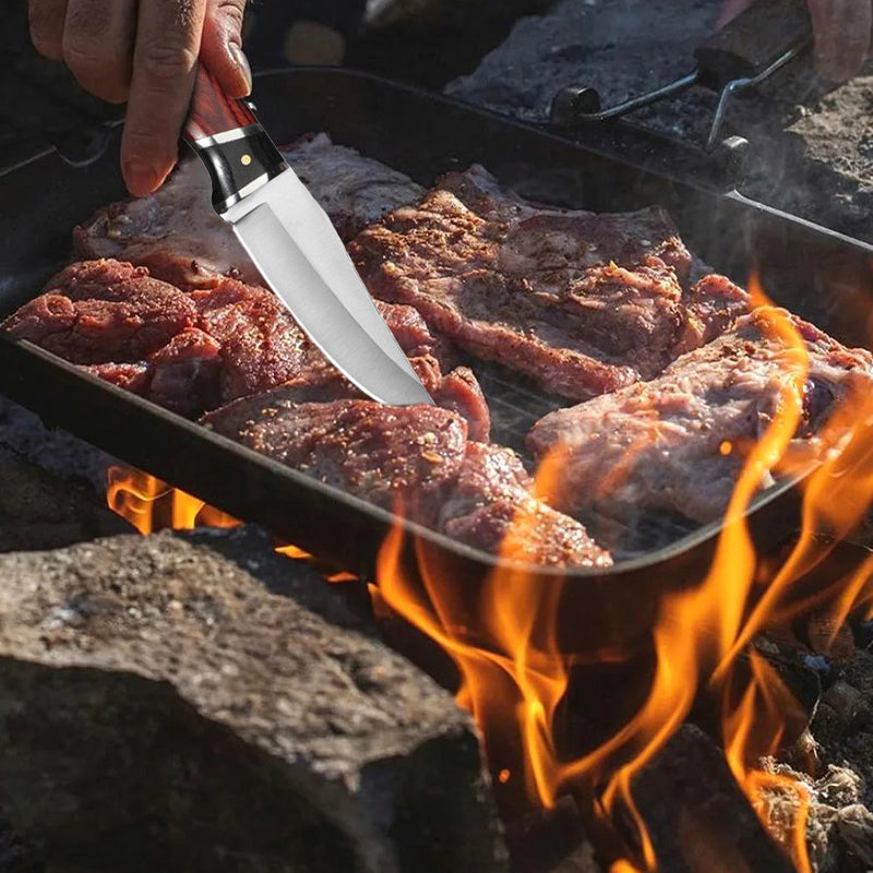 kitchen forged boning knives meat cleaver butcher household fruit knife cutter slicing small dining knives with Sheath BBQ