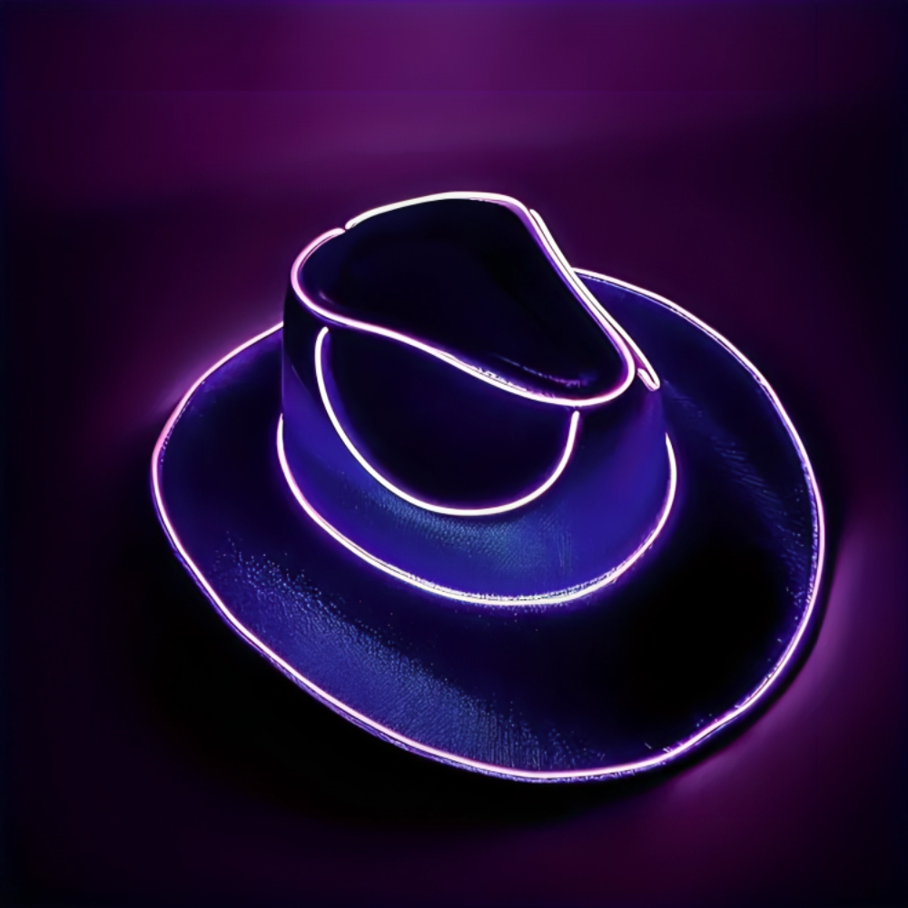 Neon LED Cowboy Hat