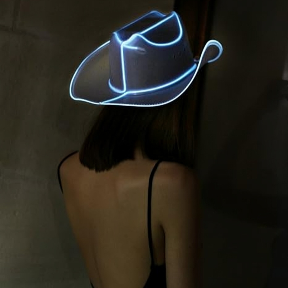 Neon LED Cowboy Hat
