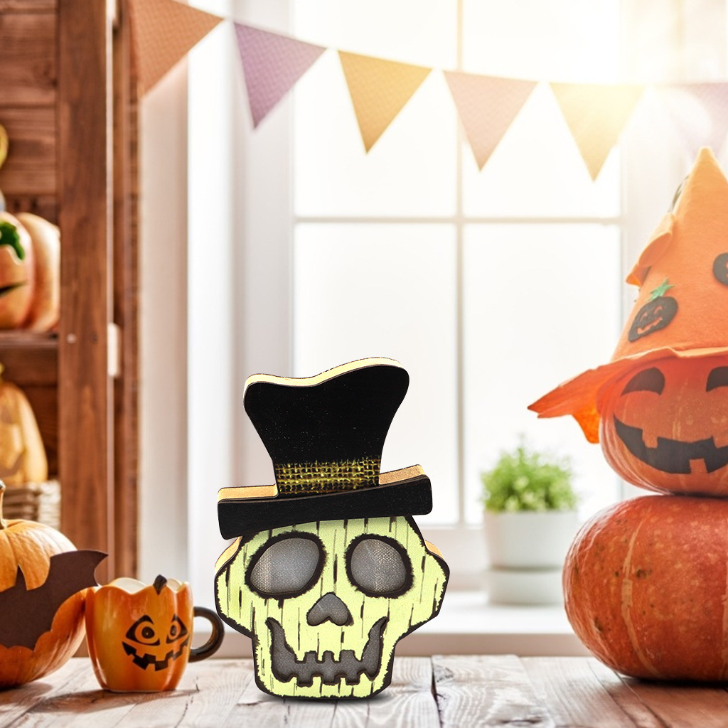 Halloween Handmade Pumpkin Head Light Up Ornaments