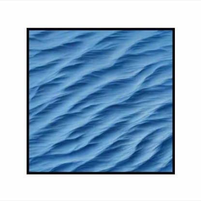 Blue Gradient Ocean Wave 3D Wall Art