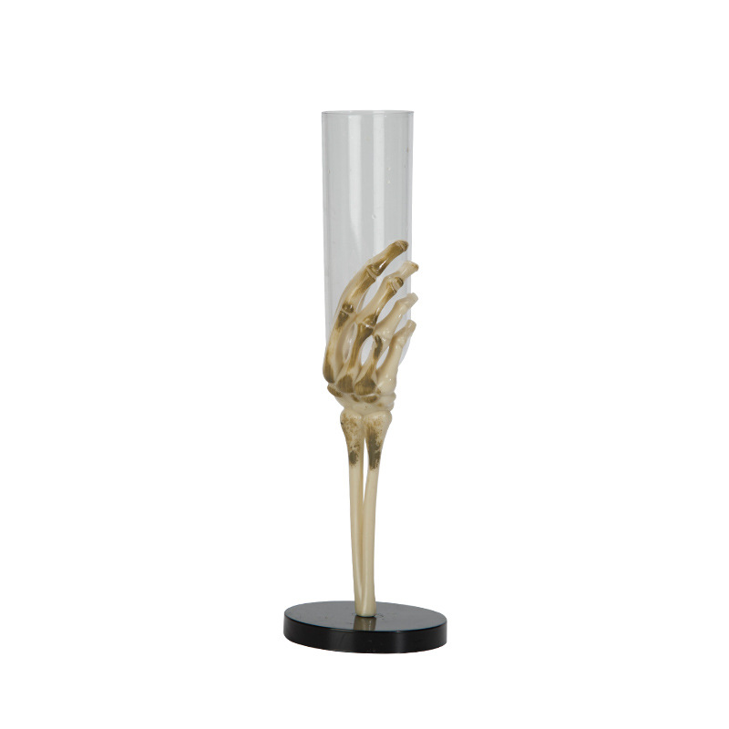 Halloween 80ML Distressed Skeleton Hand Black Base Goblet