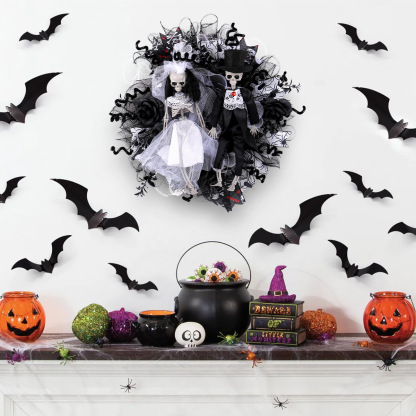 Halloween Scary Wedding Wreath Decoration