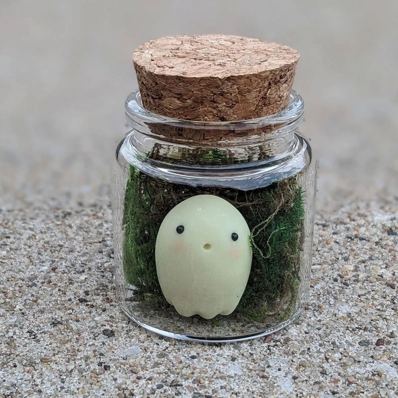 Pet Ghost in Bottle Halloween luminous pet ghost ornaments