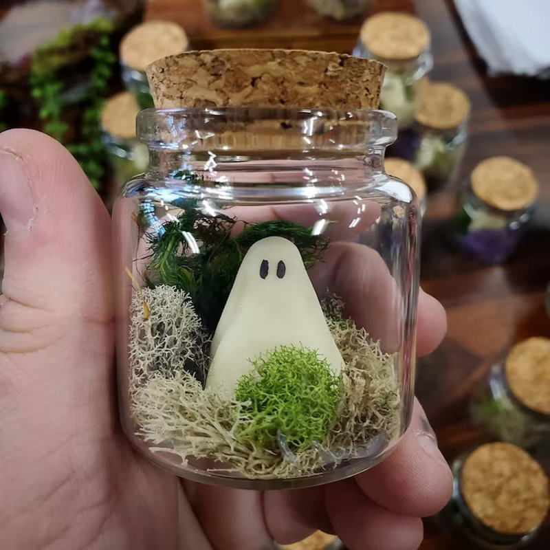 Pet Ghost in Bottle Halloween luminous pet ghost ornaments