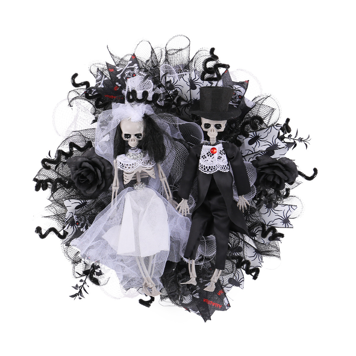 Halloween Scary Wedding Wreath Decoration