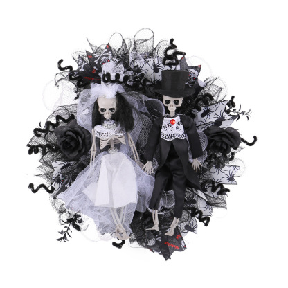 Halloween Scary Wedding Wreath Decoration