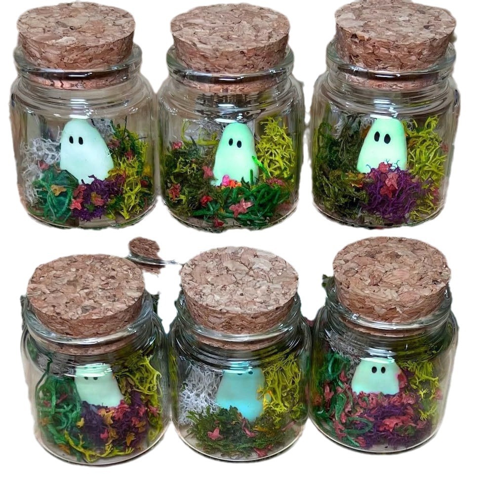 Pet Ghost in Bottle Halloween luminous pet ghost ornaments