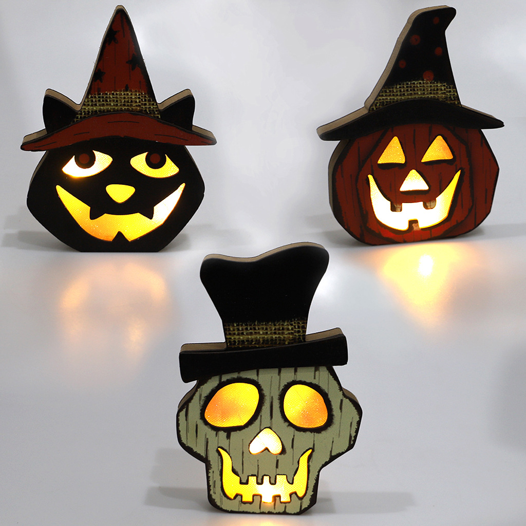 Halloween Handmade Pumpkin Head Light Up Ornaments