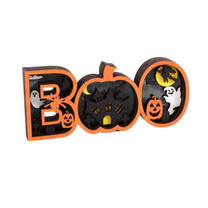 Halloween Wooden 31 Ghost Led Ornaments