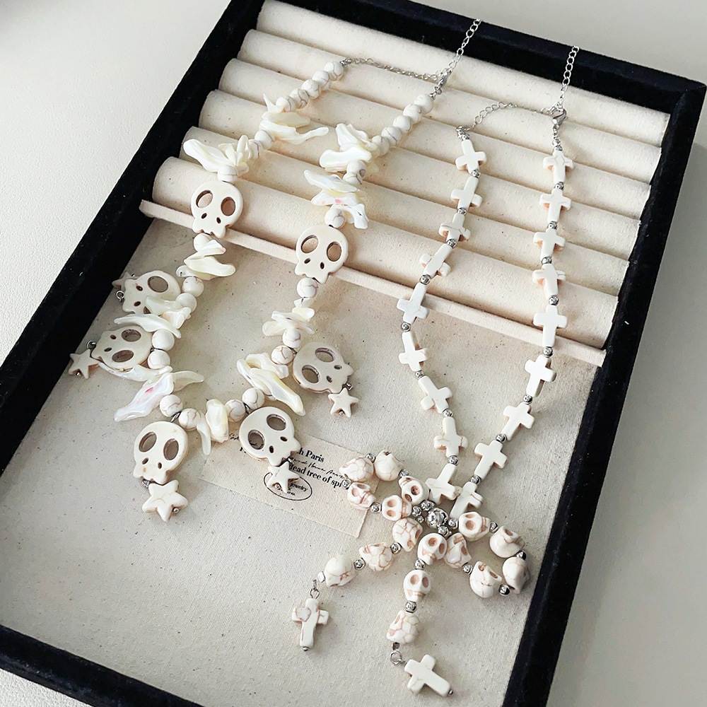 Star Pendant Skull Shell Necklace