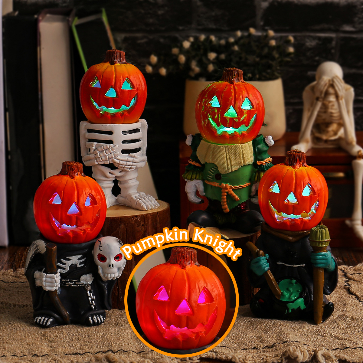 Halloween Pumpkin Head Knight