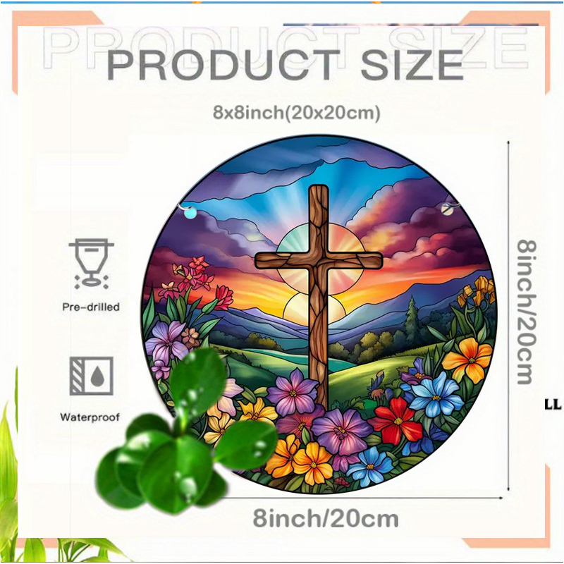 🎅Early Christmas Sale 49% OFF✝️Handcrafted Radiant Jesus Cross Window Sign