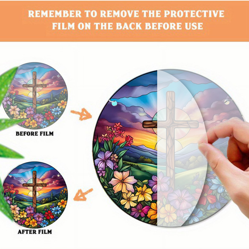 🎅Early Christmas Sale 49% OFF✝️Handcrafted Radiant Jesus Cross Window Sign