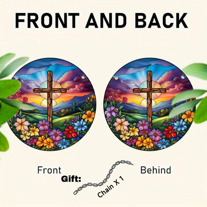 🎅Early Christmas Sale 49% OFF✝️Handcrafted Radiant Jesus Cross Window Sign