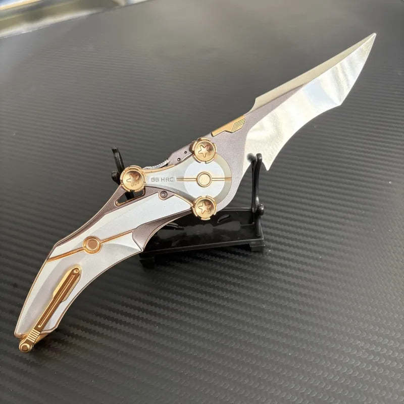 All-metal one-piece folding kitchen knife