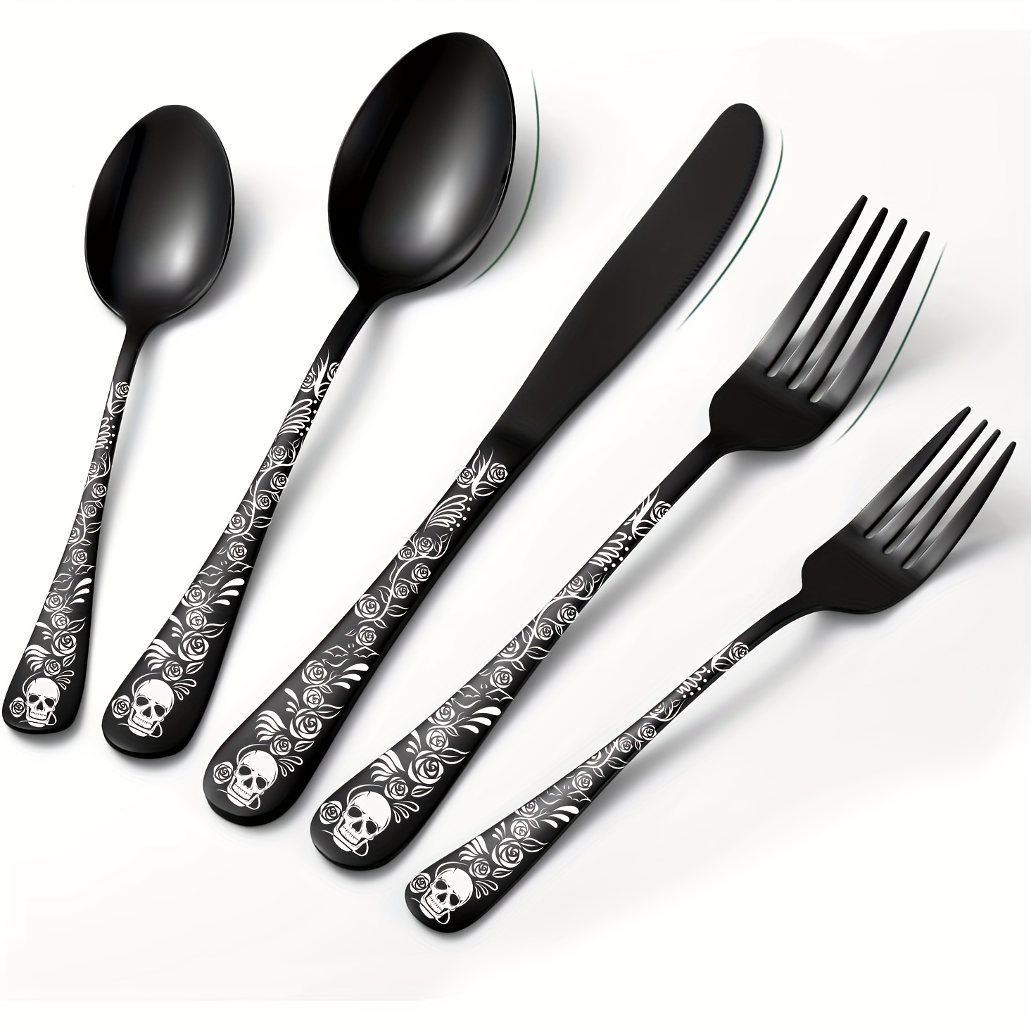 20/30pcs Gothic Design Cutlery Service For 4/6, Premium Stainless Steel Flatware