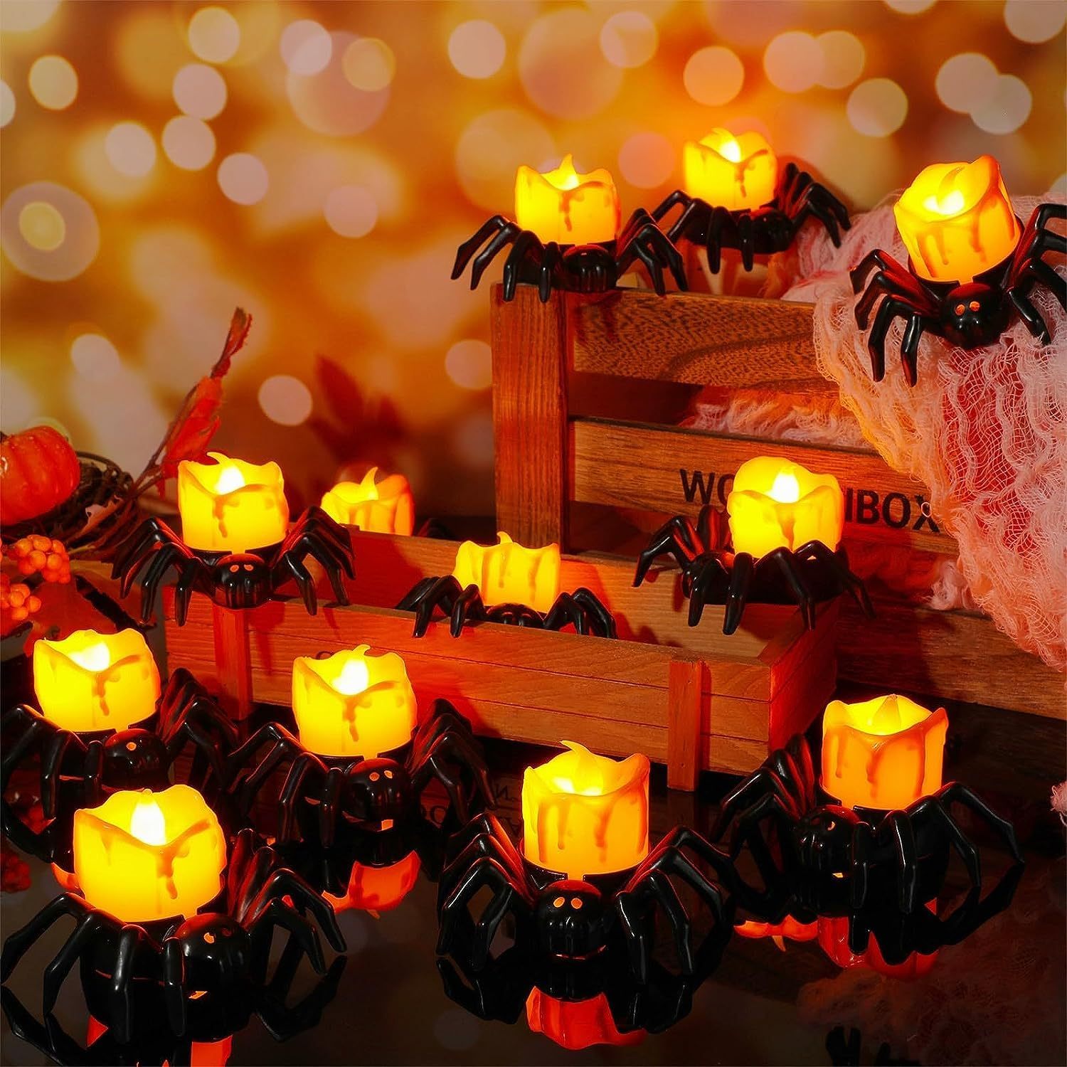 Halloween glowing little spider 12psc