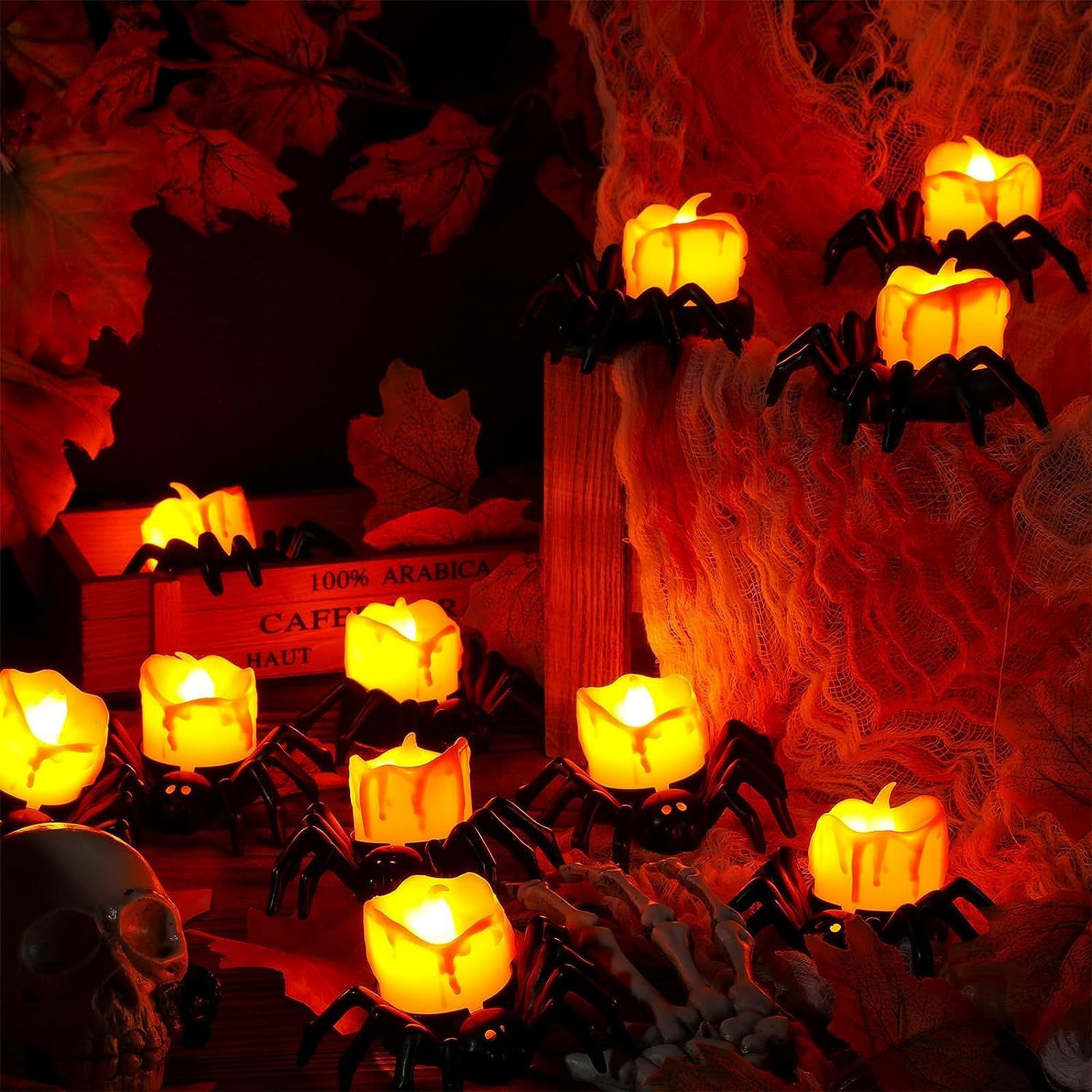 Halloween glowing little spider 12psc