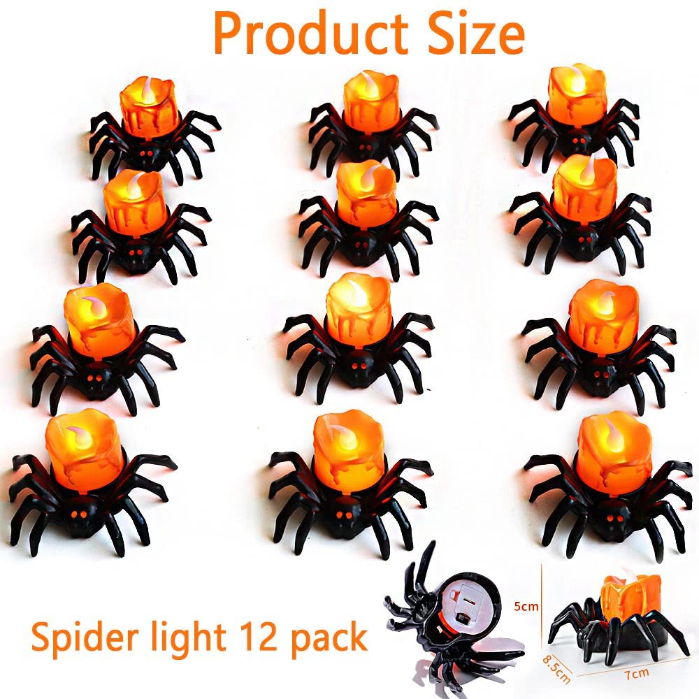Halloween glowing little spider 12psc