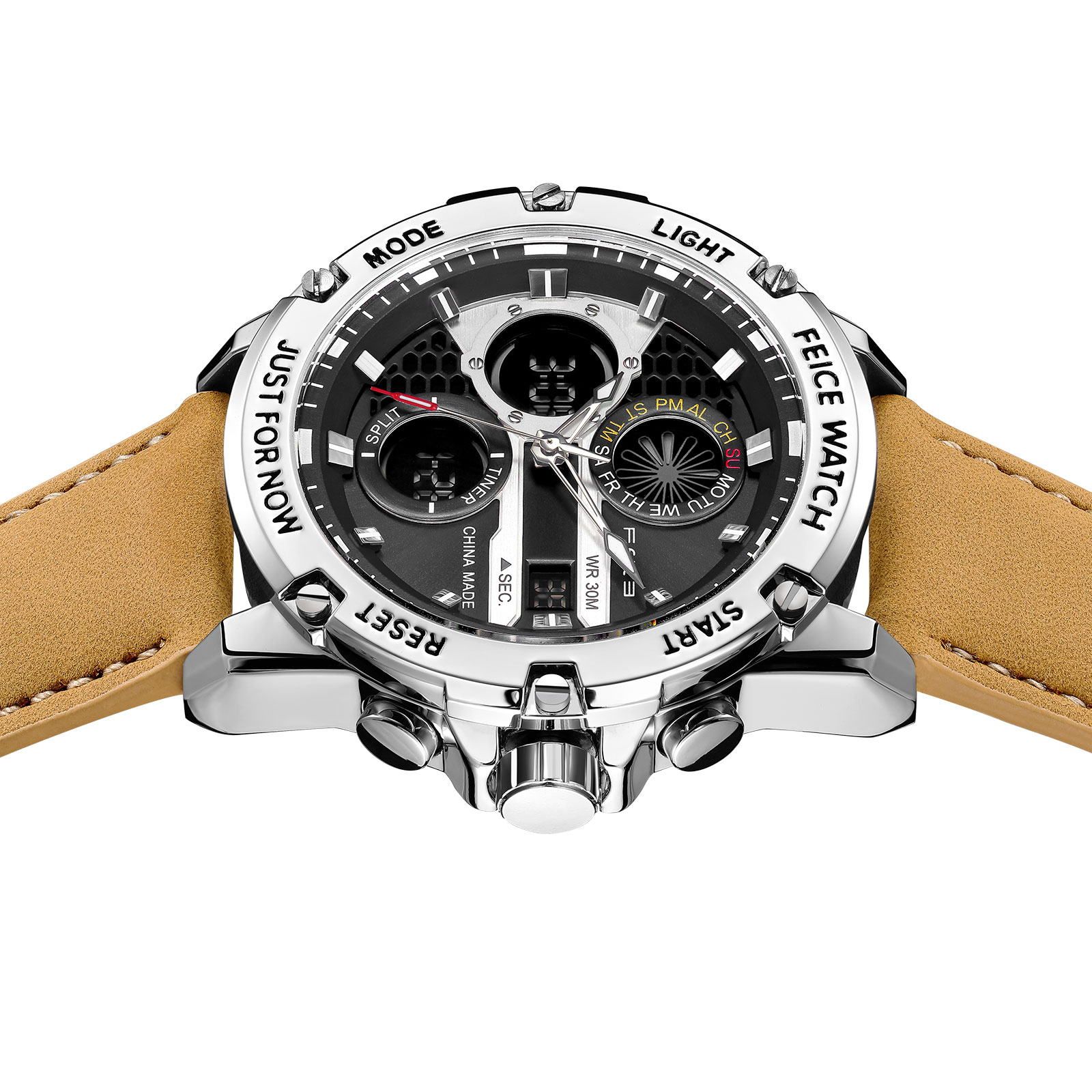 Feice Gold Accented Dual Display Watch - FK036-Feice Watch