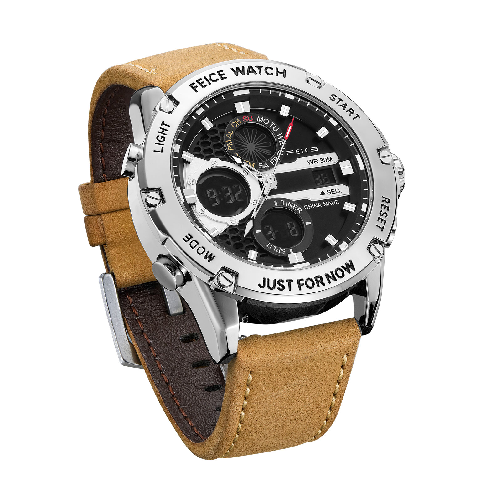 Feice Gold Accented Dual Display Watch - FK036-Feice Watch