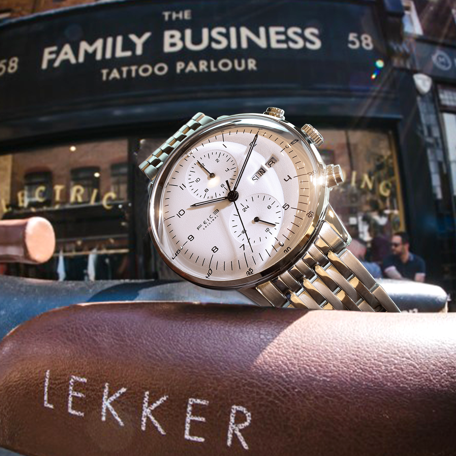 Luxury Stainless Steel Watch with Day-Date Display - FM121