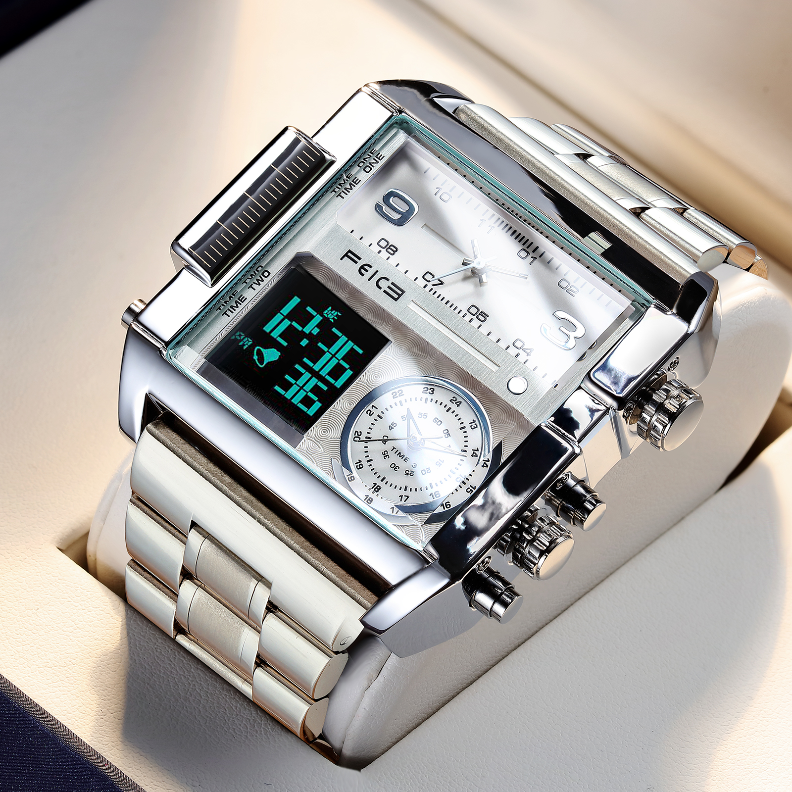 【良品】FEICE FK030 アナデジ クォーツ腕時計 Avant-Garde Timekeeper Feice Watch- FK030