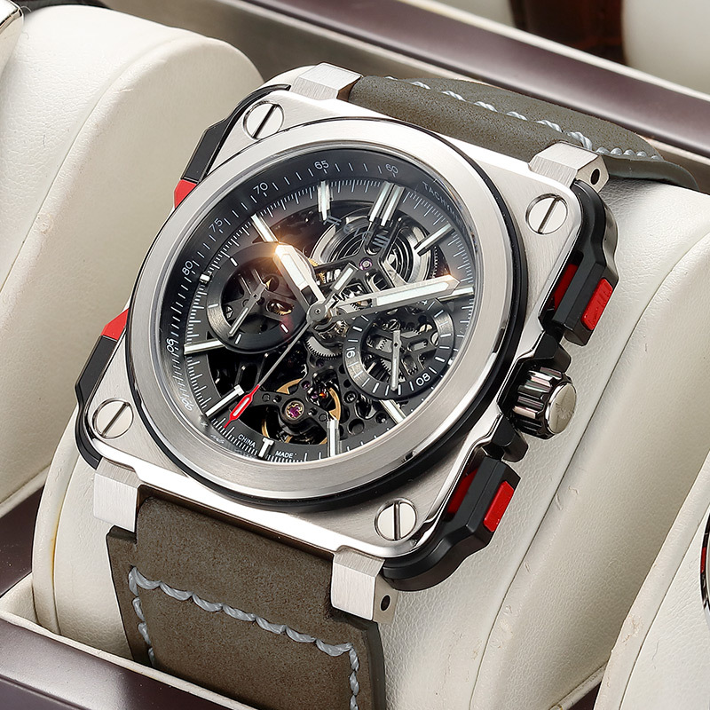 [New Arrival] Feice FM507 Men's Skeleton Mechanical Automatic Watch 10ATM Waterproof