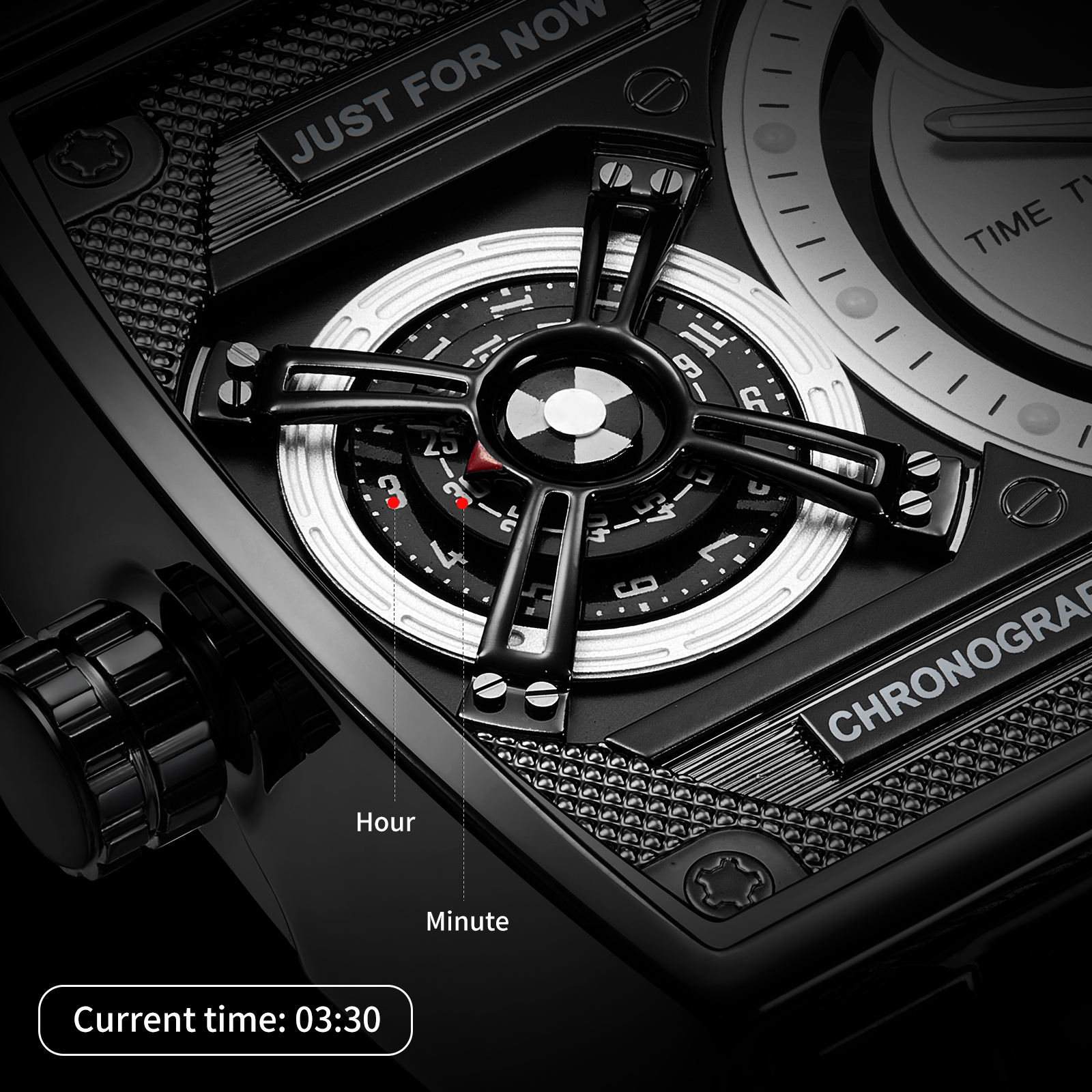 フェイド TO ブラック('81米) Feice Neon Matrix Dual Chronograph - FK814-Feice Watch