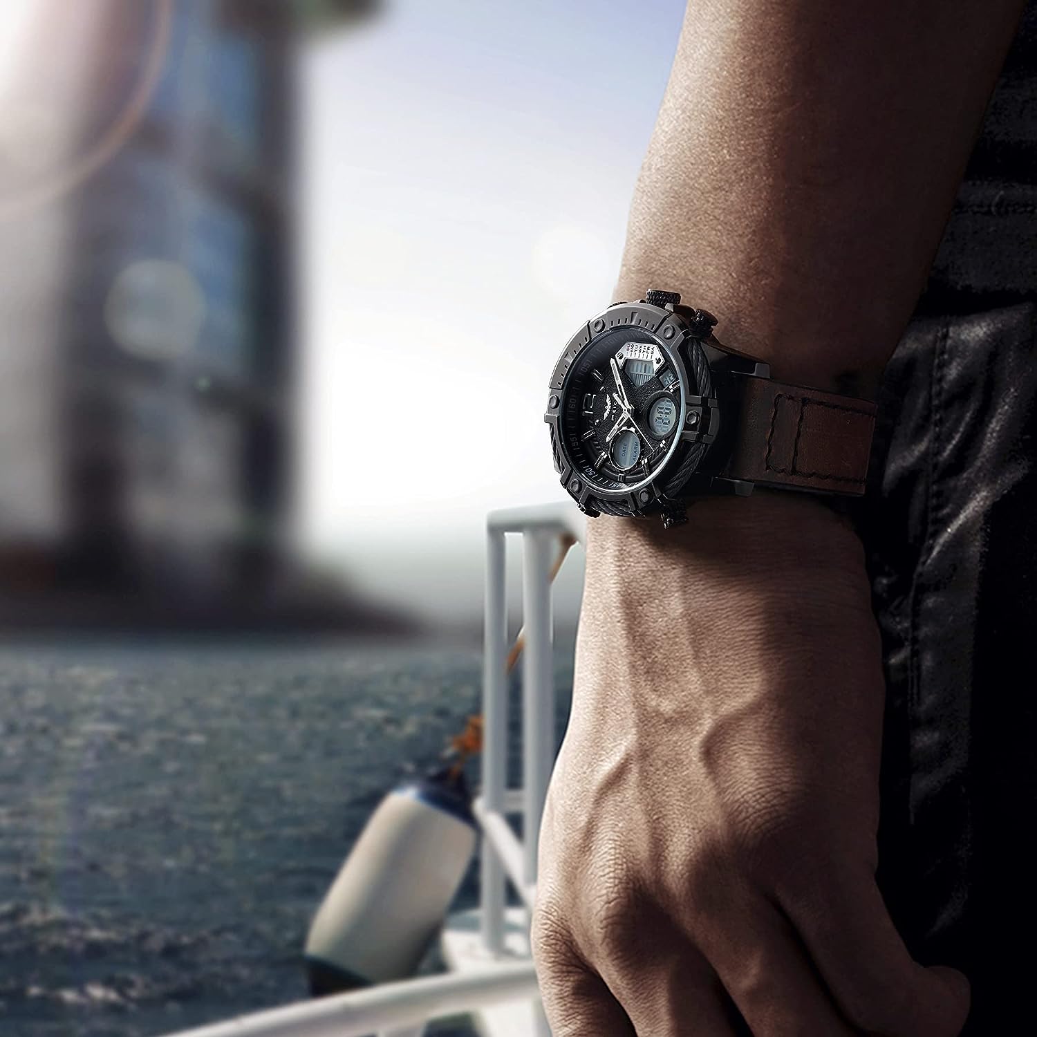 FK038 multifunctional luminescent Industrial style punk watch