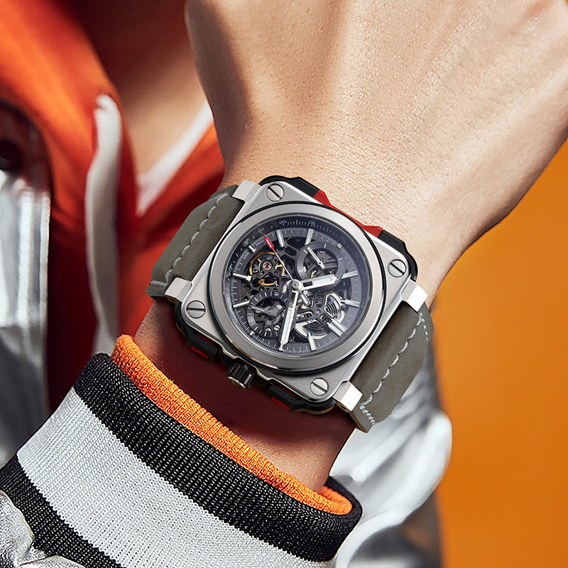 [New Arrival] Feice FM507 Men's Skeleton Mechanical Automatic Watch 10ATM Waterproof